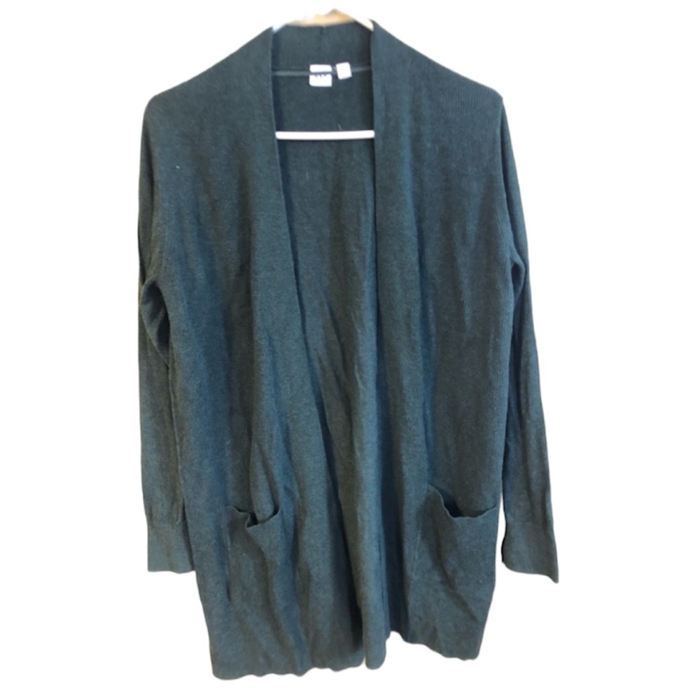 Gap Relaxed Open Front along Sleeve Cardigan Sweater Size Large